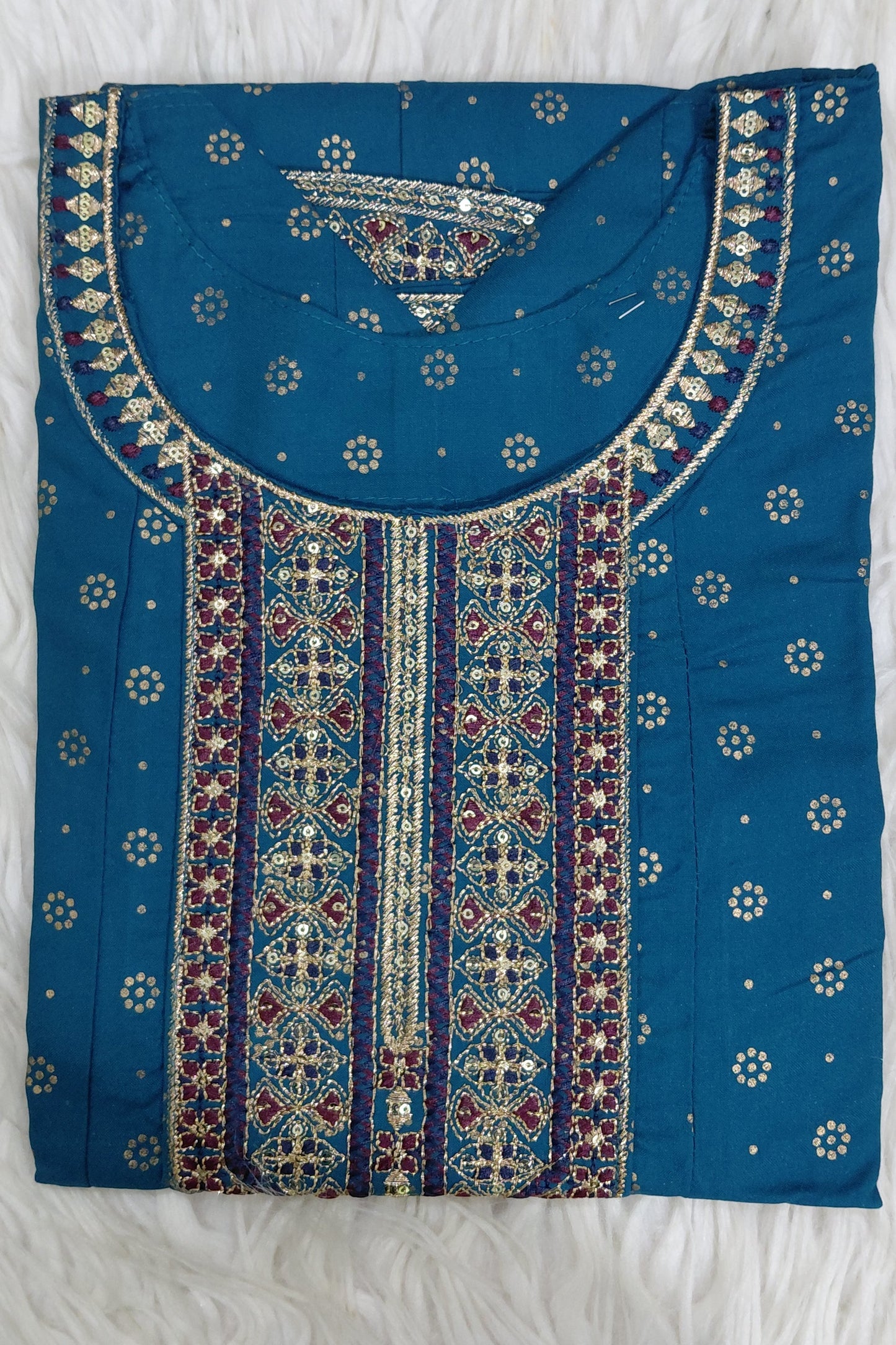 Elegant Purple Embroidered Dress