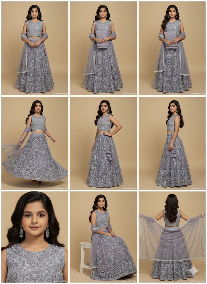 Elegant Embroidered Lehenga Set