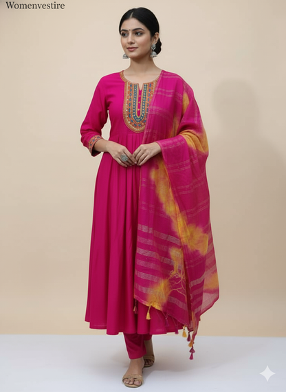 Festive Cotton 3-Piece Suit Set