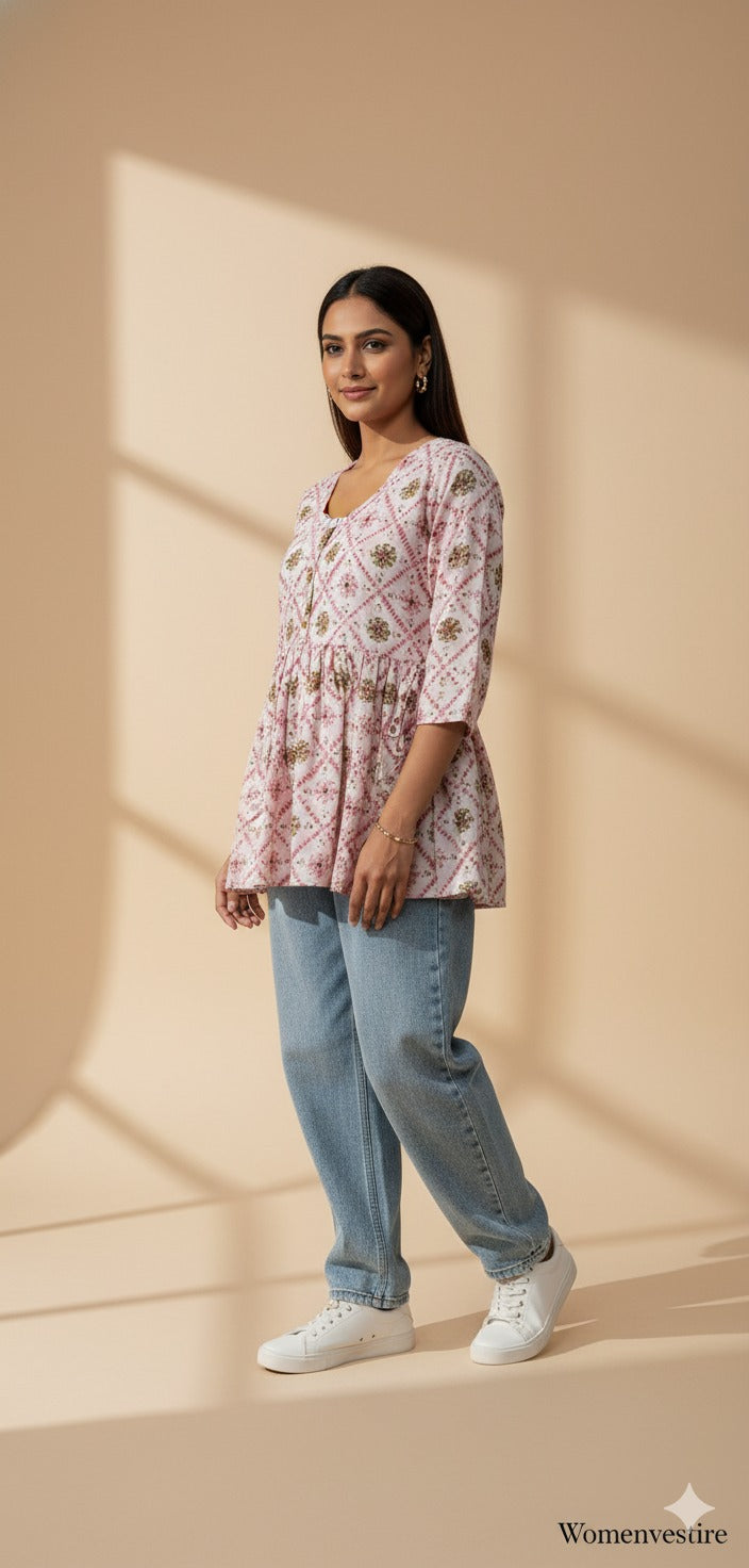 Stylish Printed Kurti Top