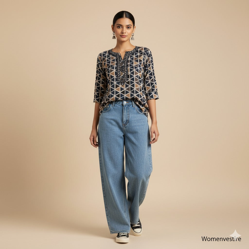 Trendy Printed Short Tunic