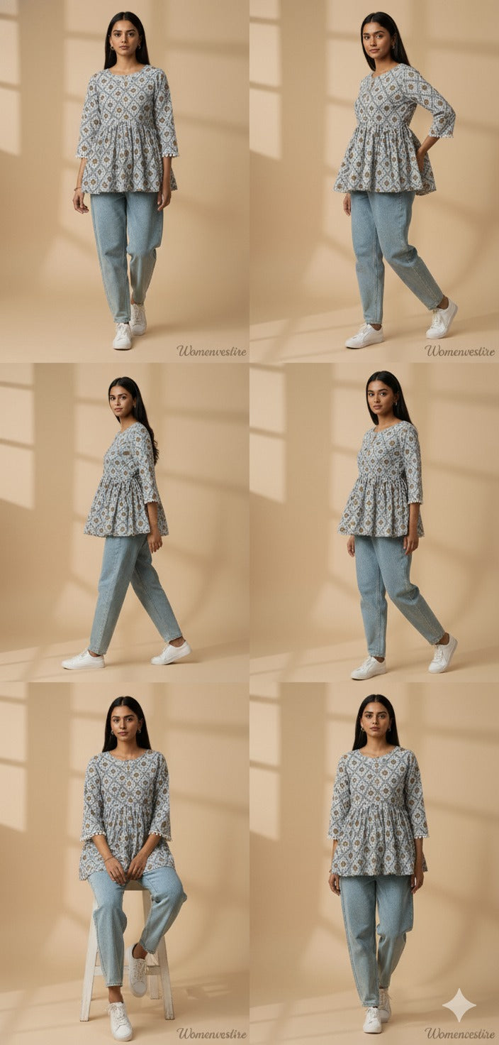 Stylish Printed Kurti Top