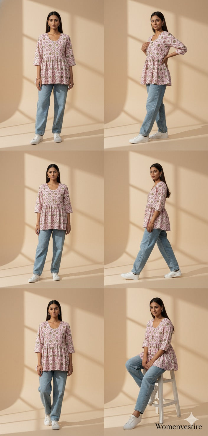 Stylish Printed Kurti Top