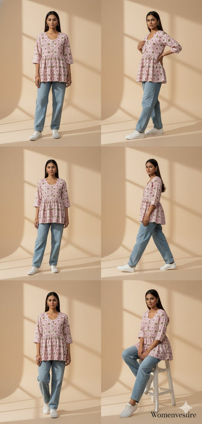 Stylish Printed Kurti Top