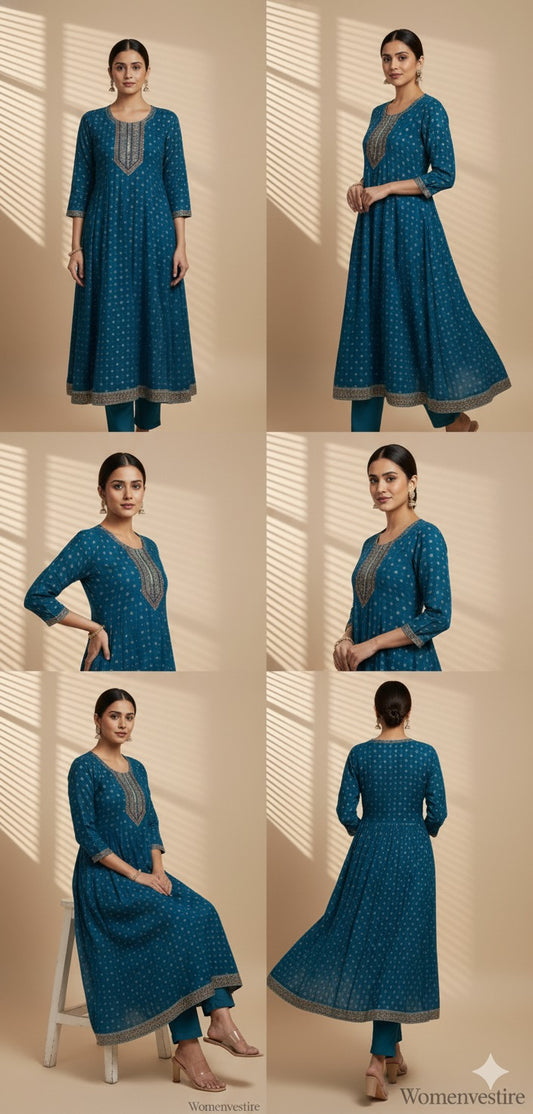 Elegant Purple Embroidered Dress (Copy)