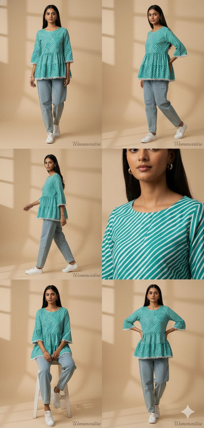 : Ethnic Printed Short Kurti